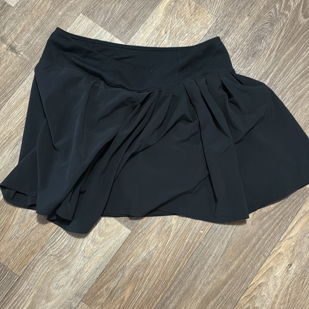 Black Pleated Mini Skort
